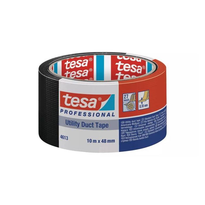 Tesa - Banda textila adeziva gri 50mx48mm [4613(50X48)G,04613-00047-00]