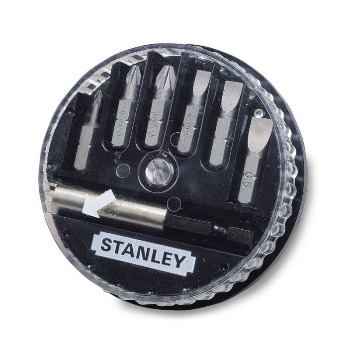 STANLEY - Biti PZ0, PZ1, PZ2, SL 0.6x4.5mm, SL 1x5.5, SL 1.2x6.5mm + adaptor magnetic, 7 piese [1-68-738]