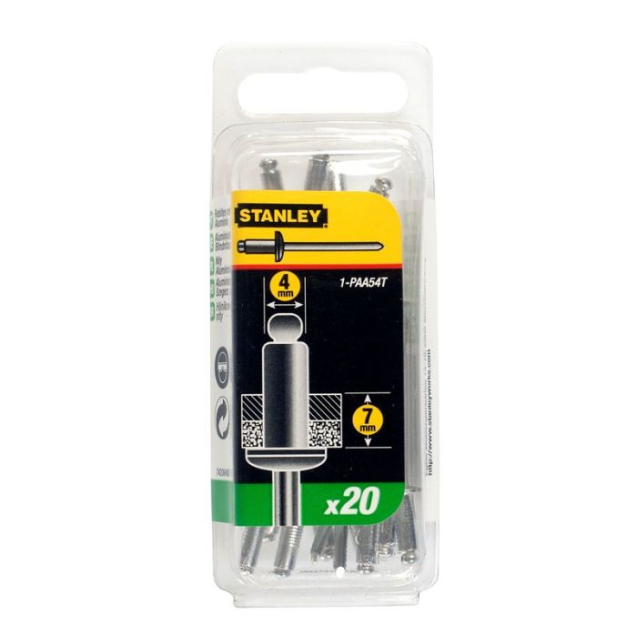 STANLEY - Nituri de aluminiu 4x7mm, 20 bucati [1-PAA54T]