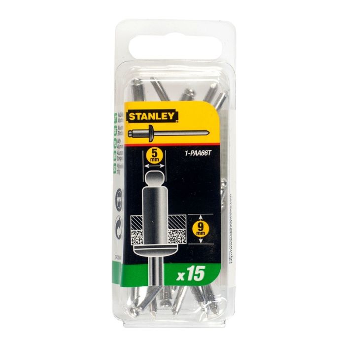 STANLEY - Nituri de aluminiu 5x10mm, 15 bucati [1-PAA66T]