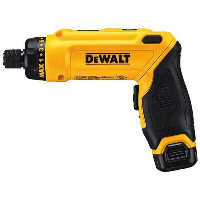 DeWALT - Masina de insurubat 4Nm, Hex 1/4", cu 2 acumulatori 7.2V, 1.0Ah, incarcator, valiza [DCF680G2-QW]