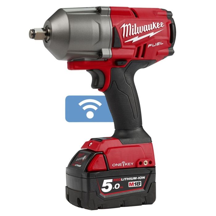 Milwaukee - Masina de insurubat cu impact 1356Nm, M18 ONEFHIWF12-502X, patrat 1/2", cu acumulator 18V, 5.0Ah, incarcator, valiza [4933459727]