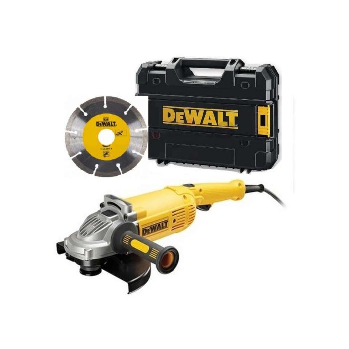 DeWALT - Polizor unghiular 230mm, 2200W in valiza depozitare si disc diamantat [DWE492KD-QS]