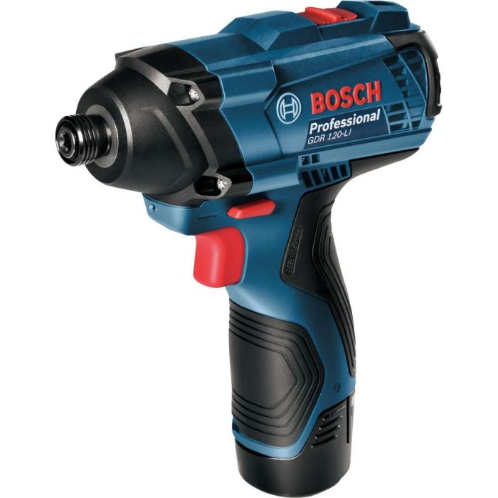 BOSCH - Masina de insurubat cu impact 100Nm, GDR 120-LI, Hex 1/4", cu 2 acumulatori 12V, 1.5Ah, incarcator, valiza [06019F0001]