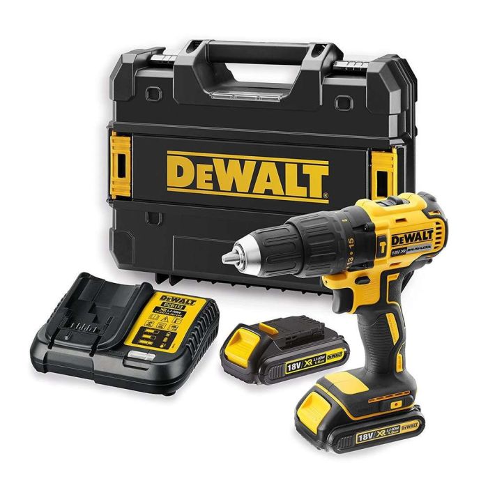 DeWALT - Masina de gaurit si insurubat cu percutie 65Nm, cu 2 acumulatori Li-Ion XR 18V, 1.5Ah, incarcator, valiza [DCD778S2T-QW]