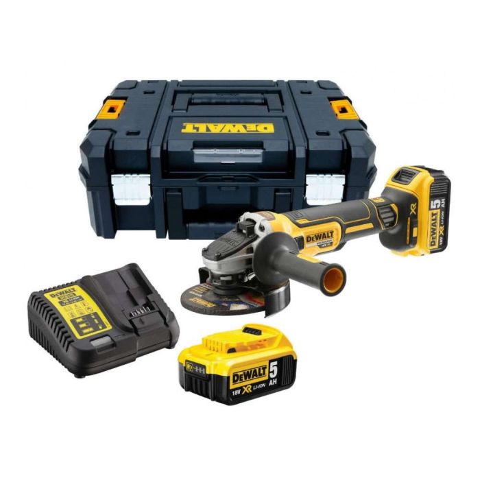 DeWALT - DCG405P2 Polizor cu comutator glisant 18V, 2x5Ah, 125 mm [DCG405P2-QW]