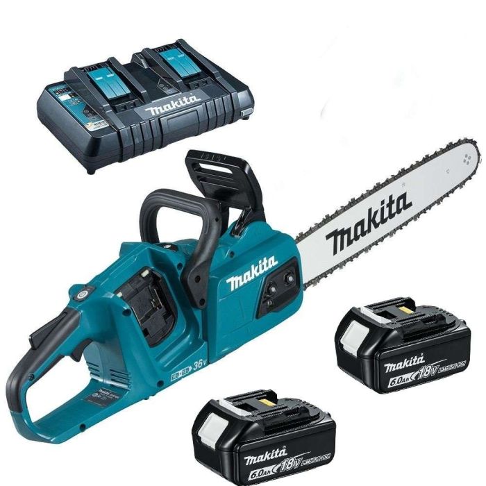 Makita - Fierastrau cu acumulator 18V 2x6.0Ah, 35cm, 3/8", 1.1mm, 4.7kg, DC18RD, Makpac3 (DUC355Z+198077-8) [DUC355Z26DJ]