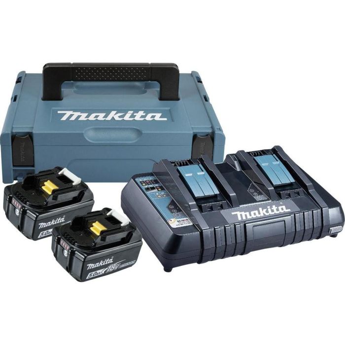 Makita - Foarfeca pentru gradina cu acumulator Li-Ion 18V 2x5.0Ah, 33mm, 250Nm, 71.000 taieri, DC18RD, Makpac3 (DUP361Z+197629-2) [DUP361Z25DJ]