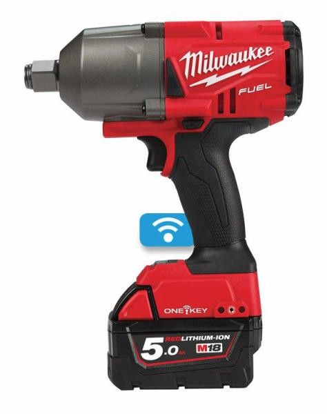 Milwaukee - Masina de insurubat cu impact 1627Nm, M18 ONEFHIWF34-502X, patrat 3/4", cu 2 acumulatori 18V, 5.0Ah, incarcator, valiza [4933459730]