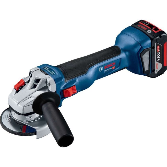 BOSCH - GWS 18V-10 Polizor unghiular 125mm cu acumulator Li-Ion 18V 2x5.0Ah L-Boxx Brushless [06019J4004]