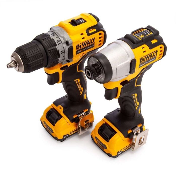 DeWALT - Pachet masina de gaurit si insurubat DCD701 + masina de insurubat cu impact DCF801 cu 2 acumulatori Li-Ion 12V, 3.0Ah, incarcator, valiza [DCK2110L2T-QW]