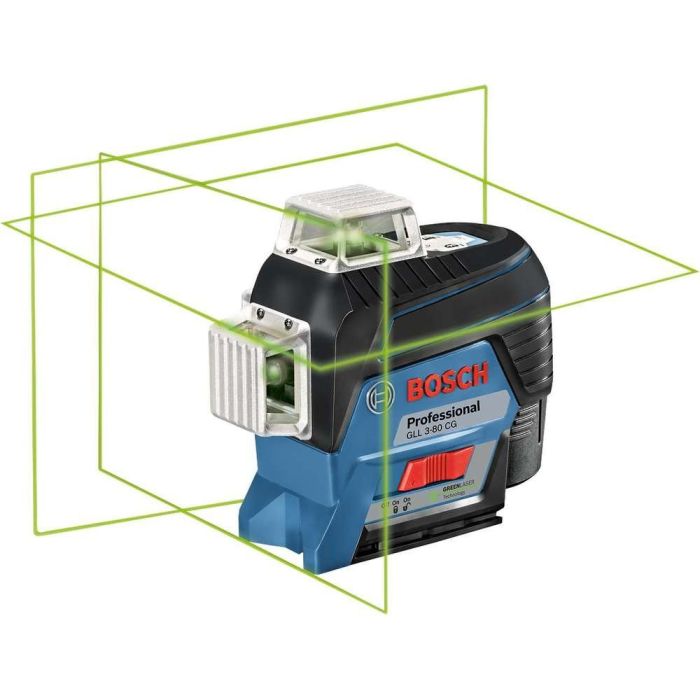 BOSCH - GLL 3-80 CG + BM 1 + 12V(2.0Ah) + L-boxx Nivela laser cu linii [0601063T00]