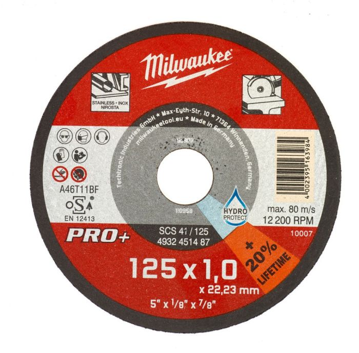 Milwaukee - Disc pentru metal plat 125X1 PRO+ - 1buc. [4932451487]