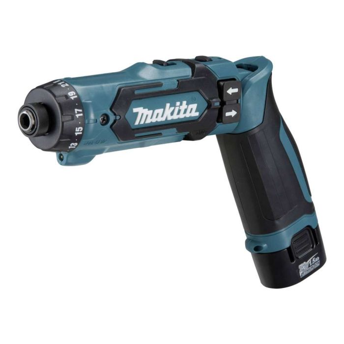 Makita - Masina de insurubat 5.6Nm, Hex 1/4", cu 2 acumulatori 7.2V, 1.5Ah, incarcator, valiza [DF012DSE]