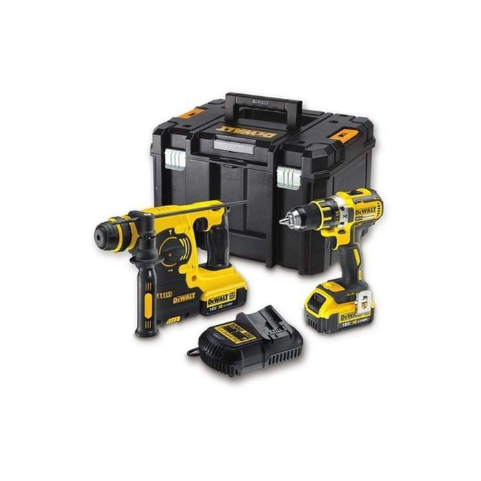 DeWALT - Set combo masina compacta de gaurit si ciocan rotopercutor 18V XR Li-Ion [DCK273M2T-QW]