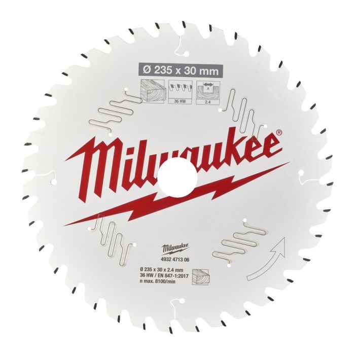 Milwaukee - Panza fierastrau circular CSB P W 235x30mm, 36 dinti [4932471306]