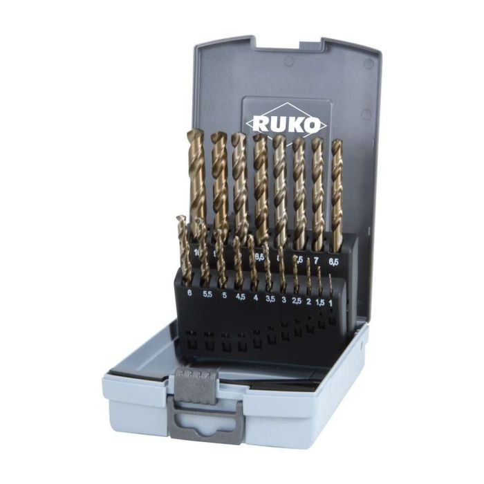 Ruko - Set burghie spirale DIN 338, 19 buc [215214RO]