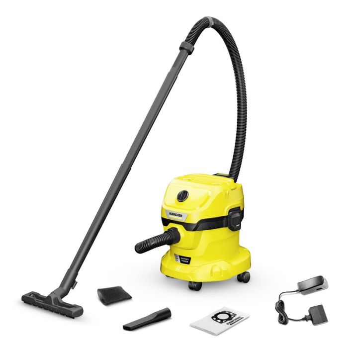 KARCHER - Aspirator umed-uscat WD 2, cu acumulator 18V, 2.5Ah, incarcator