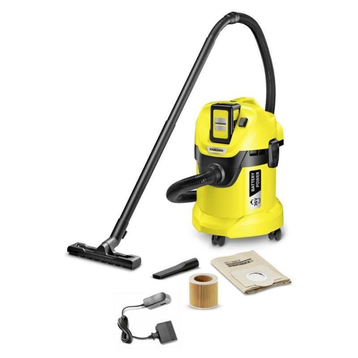 KARCHER - Aspirator umed-uscat WD 3, cu acumulator 36V, 2.5Ah, incarcator