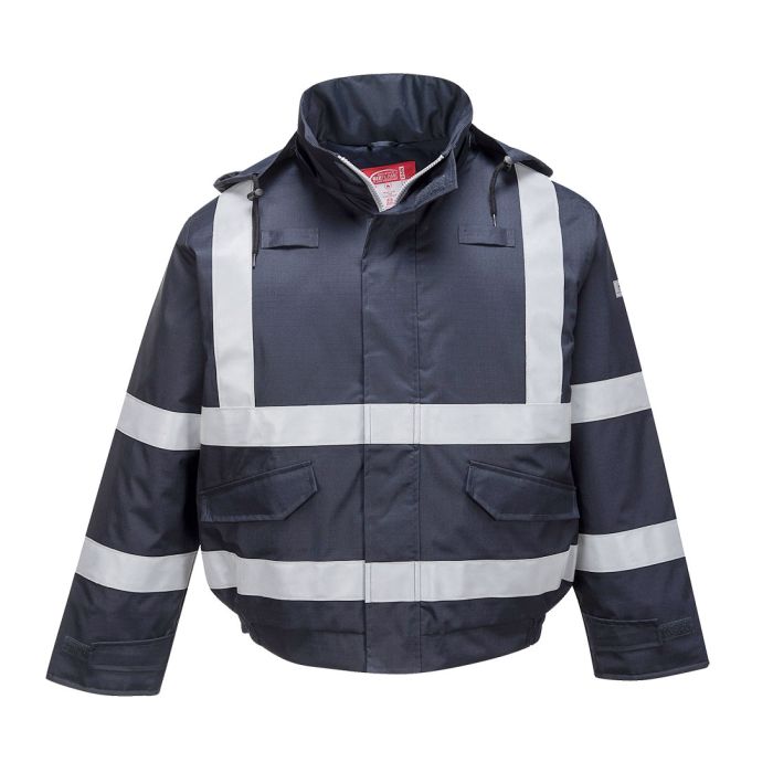 PORTWEST - Jacheta Bomber Biflame Rain FR MUlti Protection, bleumarin, mas. XL [S783NAR-XL]