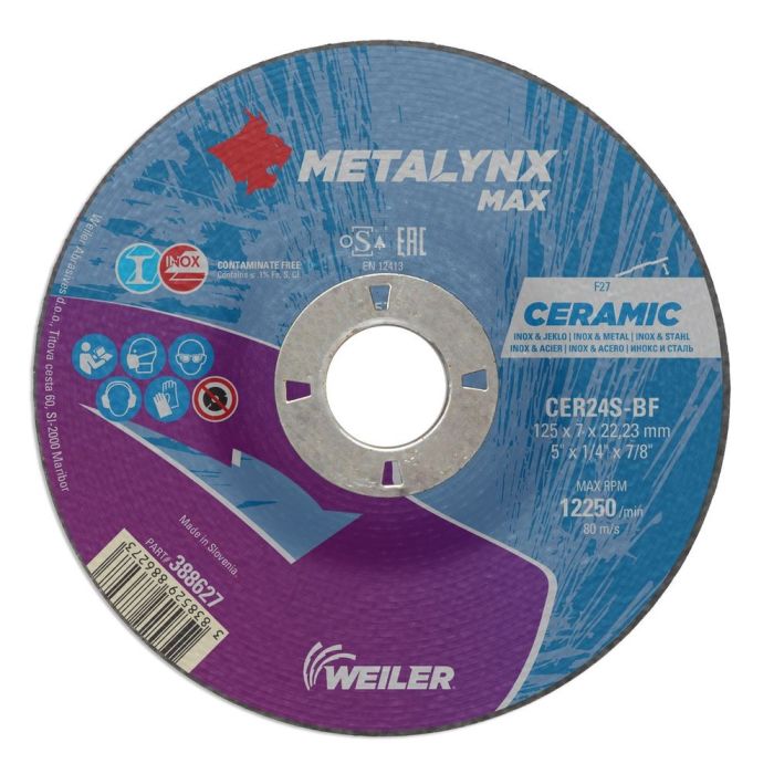 SW - Disc abraziv polizare ceramic pentru inox si metal 125x4x22.23 [MDCER1254]