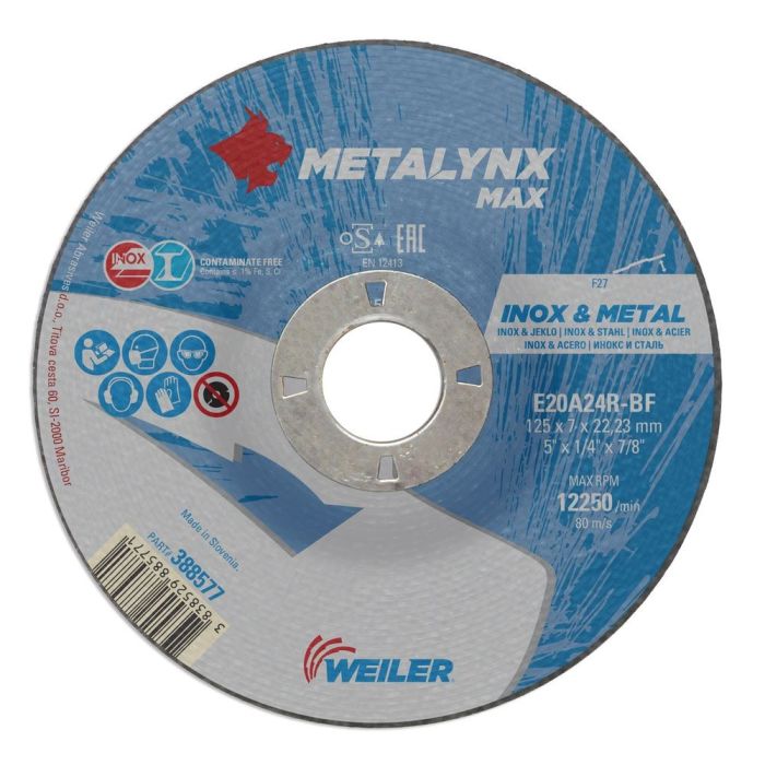 SW - Disc abraziv polizare ceramic pentru inox si metal 125x7x22.23 [MDCER1257]