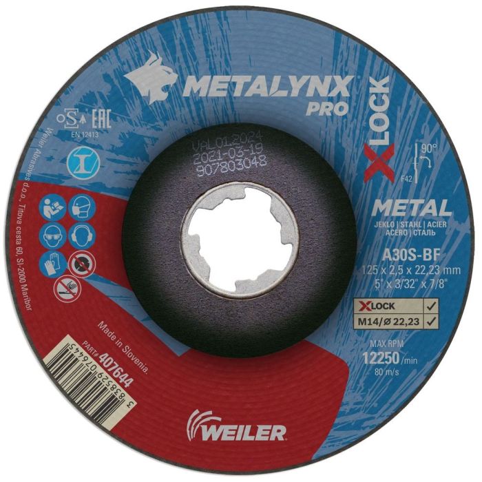 SW - Disc abraziv debitare Professional X-LOCK 125x2.5mm metal [X-P1252522M]