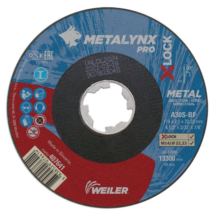 SW - Disc abraziv debitare Professional X-LOCK 115x2.5mm metal [X-P1152522M]