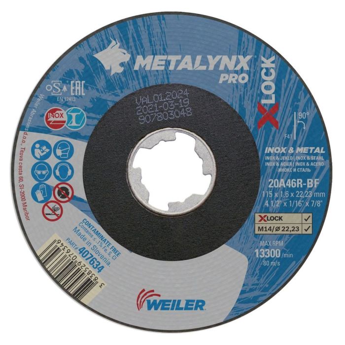 SW - Disc abraziv debitare Professional  X-LOCK 115x1.6mm metal [X-P1151622M]