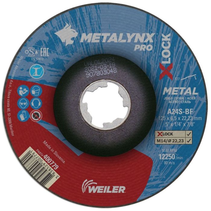 SW - Disc abraziv polizare Professional X-LOCK 125x6.5mm metal [X-G1256522M]