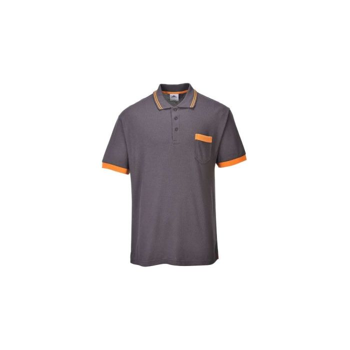 PORTWEST - Tricou Polo Texo Contrast, gri, mas. L [TX20GRR-L]