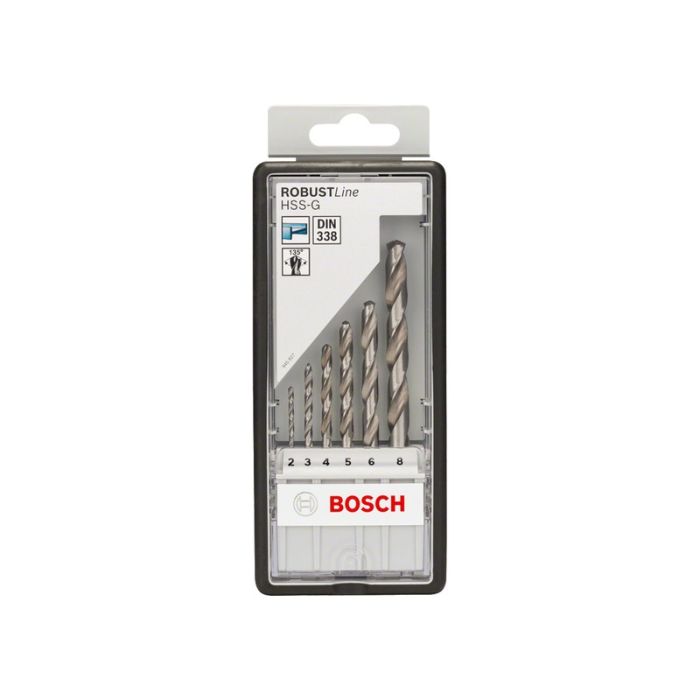 BOSCH - Set 6 burghie metal HSS-G 2-8mm RobustLine [2607010529]