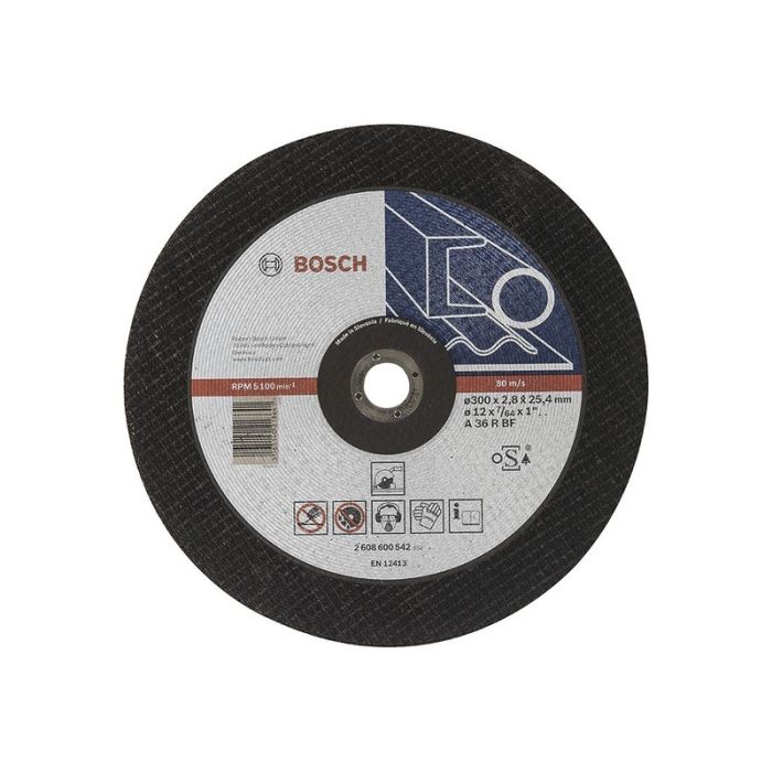 BOSCH - Disc debitare metal 300x25.4x2.8mm, A 36 R BF [2608600542]