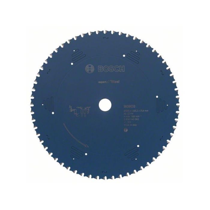 BOSCH - Panza fierastrau circular Expert, 305x25.4x2.6mm, 60 dinti, pentru otel/metal feros [2608643060]