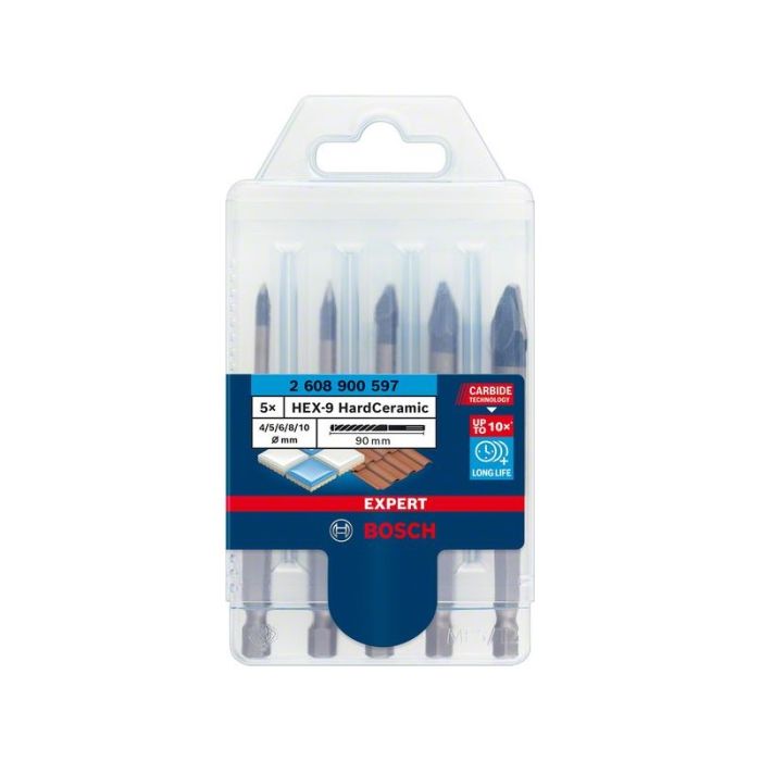 BOSCH - Set 5 burghie HEX-9 HardCeramic 4-10mm [2608900597]