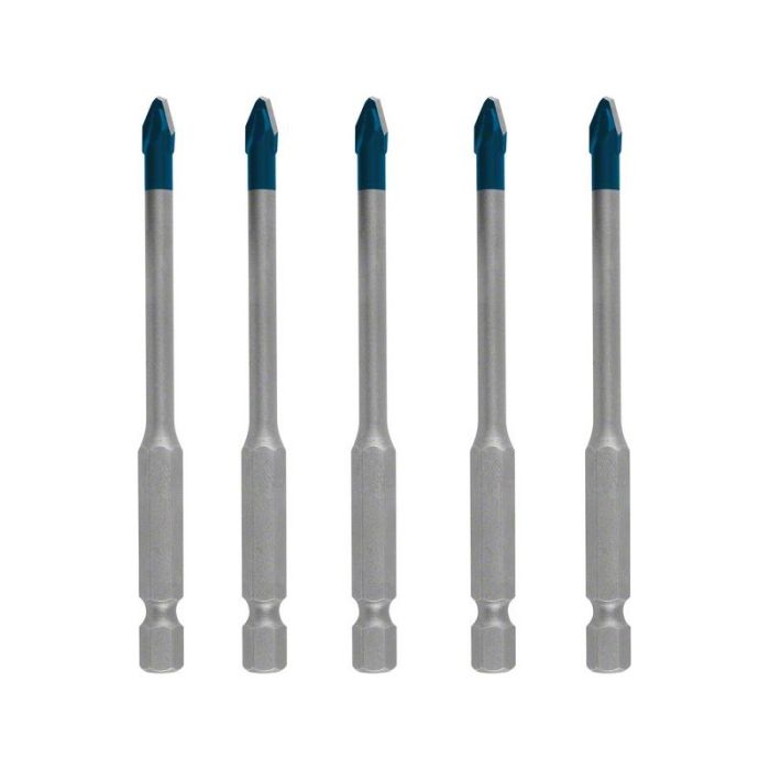 BOSCH - Set 5 burghie HEX-9 pentru ceramica, 5mm Expert [2608900598]