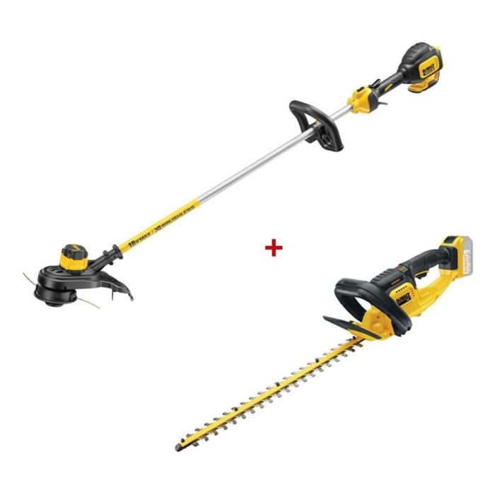 DeWALT - Set 2 scule gradina 18V, motocoasa DCM561PB + foarfeca gard viu DCM563PB (fara acumulator si incarcator) [MET-14177]