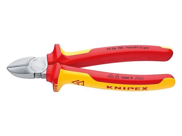 KNIPEX - Cleste pentru taiat lateral (sfic) 180 mm VDE [7006180]