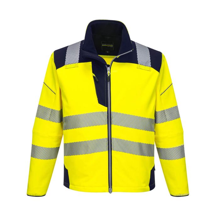 PORTWEST - Jacheta Softshell Vision HI-VIS PW3, galben/bleumarin, mas. M [T402YNR-M]