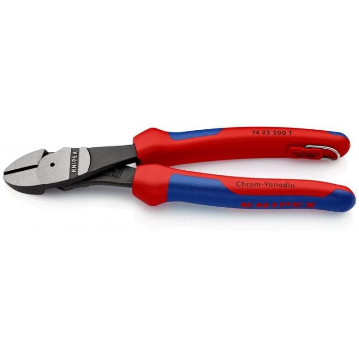 KNIPEX - Cleste slefuit cu manere multicomponente si carlig de fixare 200 mm [7422200T]