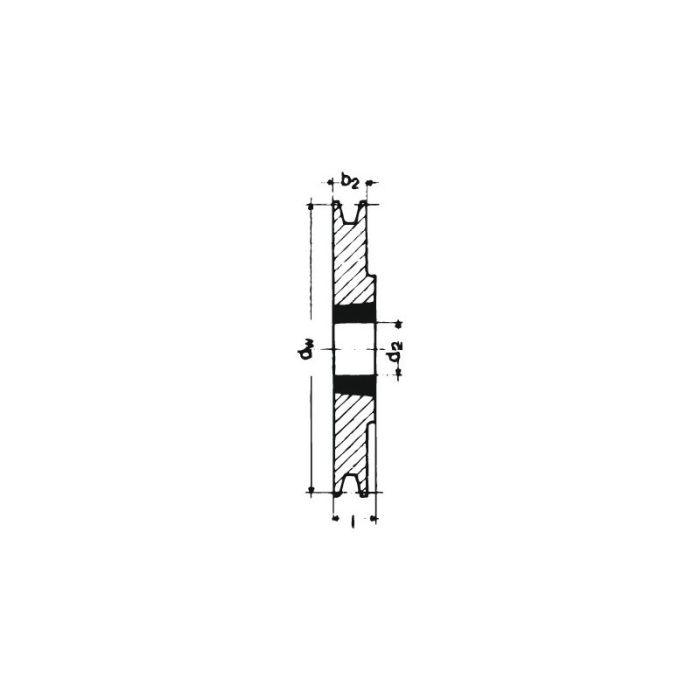 Fulie cu canelura in V, SPB/17, 1 canelura, 112 mm, bucsa conica 1610