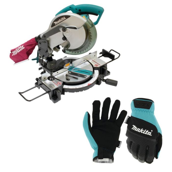 Makita - Fierastrau circular de banc MLS100N + ulei mineral pentru lant 1l  [MET-14802]