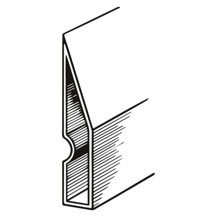 fortis - Dreptar aluminiu tip trapez 97x18mm, 1m [4063726007391]