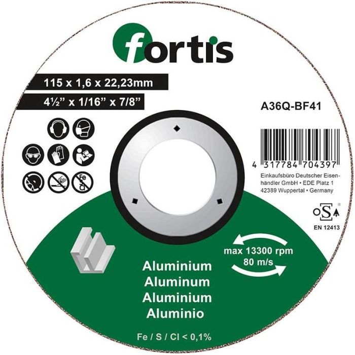 fortis - Disc de debitat aluminiu 115x1.6mm [4317784704397]