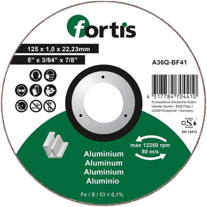 fortis - Disc de debitat aluminiu 125x1.0mm [4317784704410]