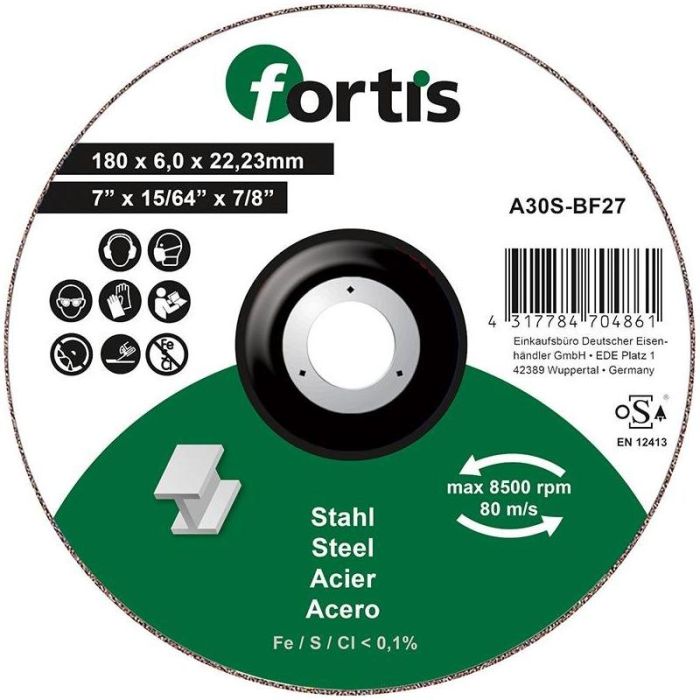 fortis - Disc de polizat otel 180x6.0mm [4317784704861]