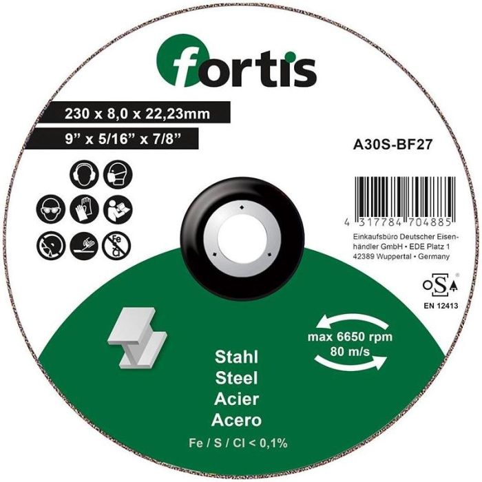 fortis - Disc de polizat otel 230x8.0mm [4317784704885]