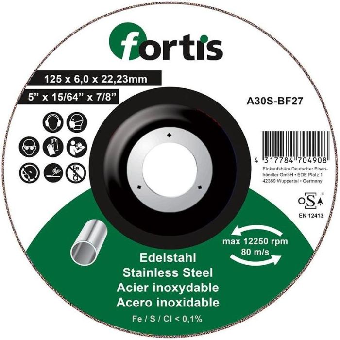 fortis - Disc de polizat inox 125x6.0mm [4317784704908]