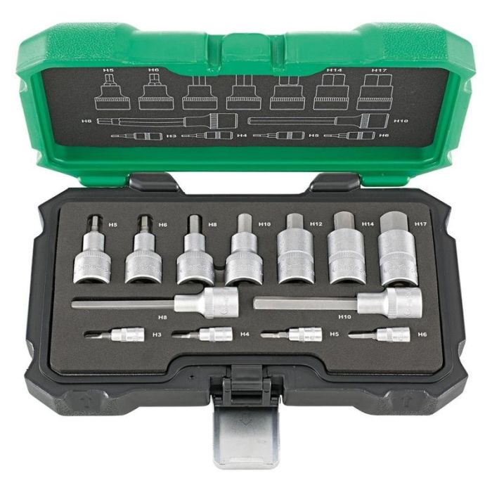 FORTIS - Set capete tubulare imbus 1/4" + 1/2", 13 piese [4317784706476]