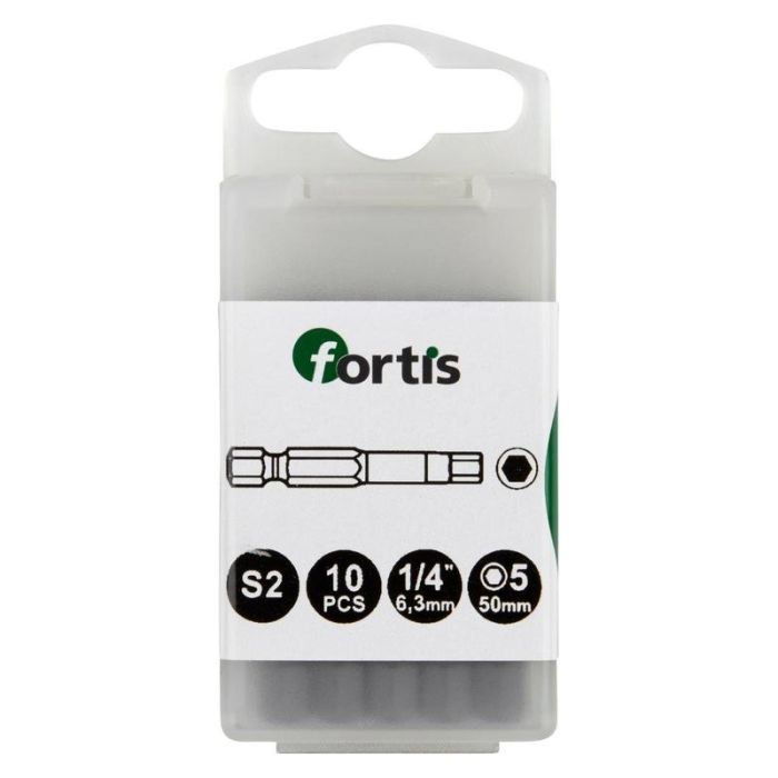 fortis - Bit 1/4" DIN3126, E6.3, imbus 5x50mm, 10 bucati [4317784728898]